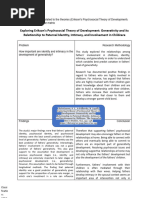 Midterm Exam - Erikson's Psychosocial