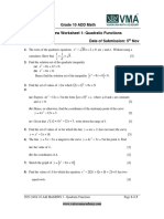 Quadratic Functions Rws