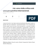 Pena de Morte - Uma Visão Crítica Sob Uma Perspectiva Internacional. - Jusbrasil