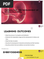 Obs. 2. Fertilization, Fetus & Placental Development