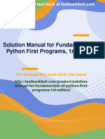 Immediate Download Solution Manual For Fundamentals of Python First Programs, 1st Edition All Chapters