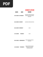 Cseet Study Plan