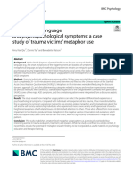 Metaphorical Language and Psychopathological Symptoms: A Case Study of Trauma Victims' Metaphor Use