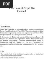 Functions of Nepal Bar Counsil