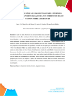 Relato de Experiência Baseada Nos Estudos de Rildo Cosson Sobre Literatura