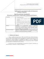 D1. B) Elementos Centrales para Comprender La Violencia de Género