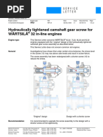 Wartsila 32 - Service Letter - Camshaft Gear