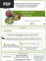 Cozinha Fria Aula IV - Saladas