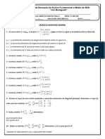 Exercicio de Matrizes e Determinantes 2023 (Verdadeiro)