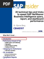 Tips Tricks To Speed NW BI 2009