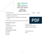 Agriculture - Agriculture - Marking Scheme