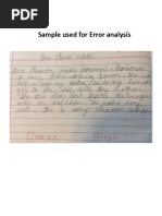 Spelling Error Analysis & Worksheets Assignment - Chithra Formatted