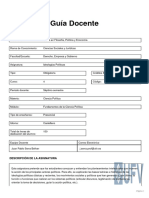 Guía Docente: Datos de Identificación