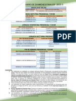 Calendario de Exámenes Finales 2023-3