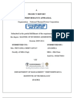 Project Report Performance Appraisal