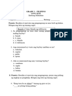 Filipino2 - q3 - Week8 - Long Test