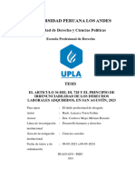 Universidad Peruana Los Andes: Facultad de Derecho y Ciencias Políticas