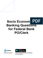 Socio Economic Banking Questions For Federal Bank PO Clerk