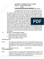 Tata Ibadah Bulan Kebangsaan Gmit Minggu, 04 Agustus 2024: "Mengakui Tuhan Dalam Kata Dan Tindakan"