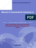 Get Manual of Grammatical Interfaces in Romance Susann Fischer Free All Chapters