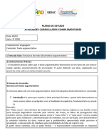 Estrutura Do Texto Dissertativo-Argumentativo. - Plano de Estudo