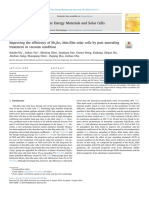 Improving The Efficiency of Sb2Se3 Thin-Film Solar Cells by Post Annealing