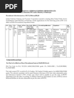 (A Miniratna PSU Under Ministry of Railways) : Recruitment Advertisement No. IRCTC/Officers/2011/4