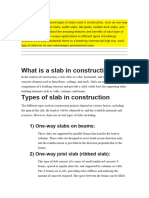 There Are Several Different Types of Slabs Used in Construction