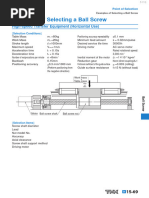 Examples of Selecting A Ball Screw: High-Speed Transfer Equipment (Horizontal Use)