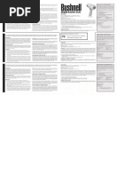 User Manual Bushnell Velocity (English - 2 Pages)