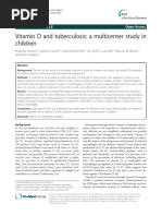 Vitamin D and Tuberculosis: A Multicenter Study in Children: Researcharticle Open Access