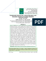 Problematic Internet Use, Leisure Boredom, and Sensation Seeking of College Students Using YouTube - Santhy Krishna & Shiju Joseph