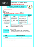 Sesión de Aprendizaje de Comunicación