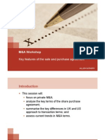 RED MA Workshop - Key Features of The Sale and Purchase Agreement