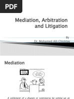 Difference Between Mediation, Arbitration and Litigation