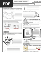 Examen Final de Primera Comunión