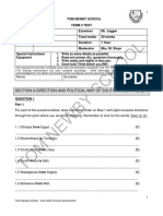 Grade 5 Geography Exam June 2022