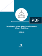 CC 019 Procedimiento de Seleccion de Proveedores Criticos y Restrictivos 1