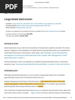 Large Bowel Obstruction - UpToDate