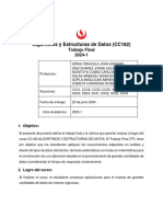 CC182 - Algoritmos y Estructuras de Datos - Enunciado Trabajo Final 2024-01