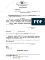 Sample - Deed of Donation and Acceptance