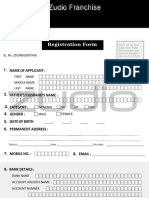 Zudio Franchise Registration Form