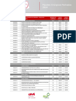 Tabela de Pacotes Cirurgicos Fechados 2024