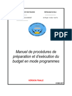 Manuel de Procedures de Preparation Et Dexecution Du Budget en Mode Programmes