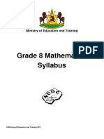 Grade 8 Mathematics Syllabus