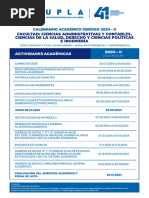 Calendario Academico 2024 Ii Upla