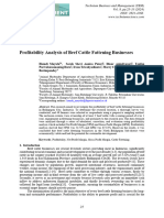 Profitability Analysis of Beef Cattle Fattening Bu