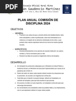 Plan Anual Comisión de Disciplina 2024