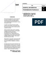 Manual Transmission Workshop Manual P66M-D: General Information Transmission/Transaxle