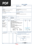 Bill of Lading: Original